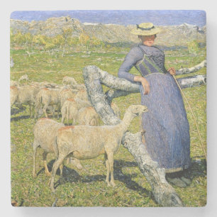 Nachmittag in den Alpen, 1892 (Öl auf Leinwand) Steinuntersetzer