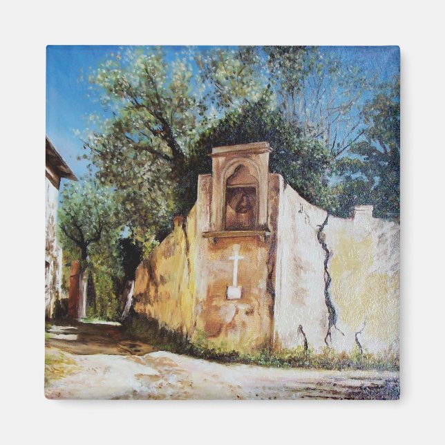 NACHMITTAG in RIMAGGIO/in Toskana-Ansicht Magnet (Vorne)