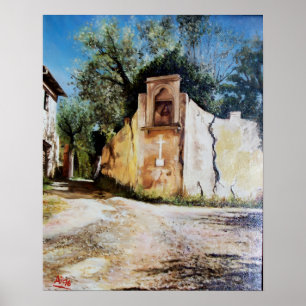 NACHMITTAG IN RIMAGGIO / Toskana-Ansicht Poster