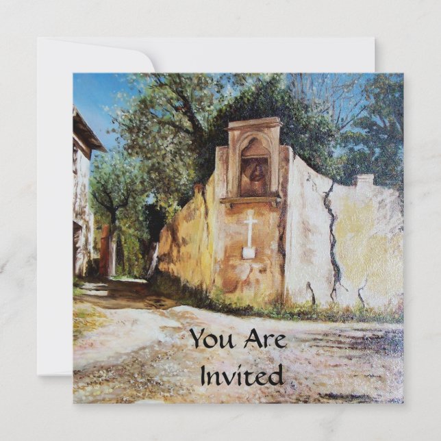 NACHMITTAG IN RIMAGGIO / Toskana Aussicht Einladung (Vorderseite)