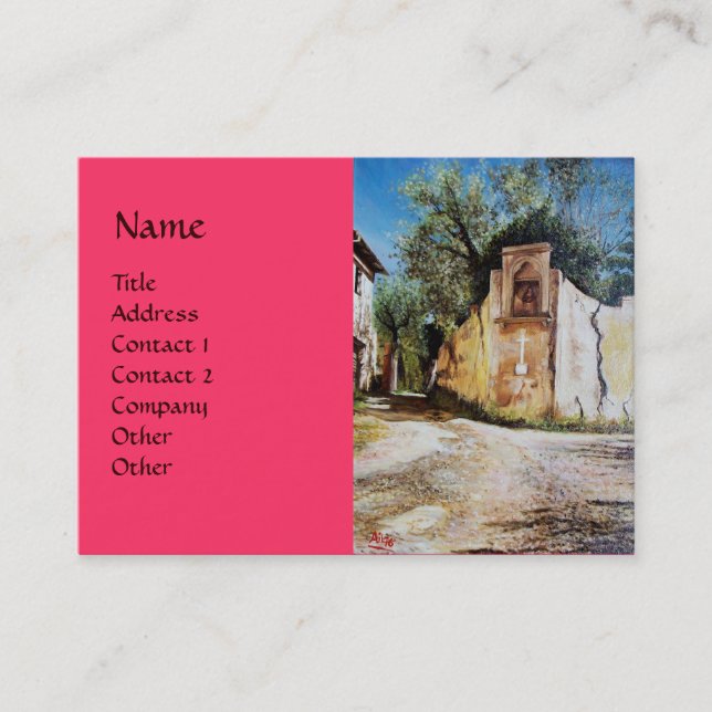 NACHMITTAG IN RIMAGGIO / Toskana Aussicht Visitenkarte (Vorderseite)