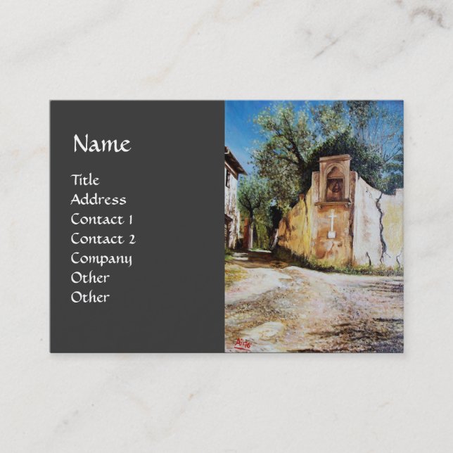 NACHMITTAG IN RIMAGGIO / Toskana Aussicht Visitenkarte (Vorderseite)