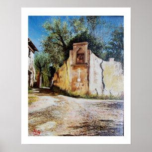 NACHMITTAG IN RIMAGGIO / Toskana-Blick Poster