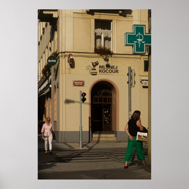 Nachmittag in Vinohrady, Prag Poster (Vorne)