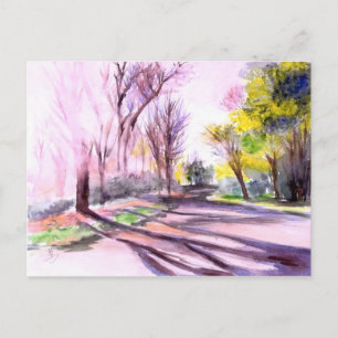 NACHMITTAG SONNEN AUF EINER STRASSE, Ann Arbor, MI Postkarte