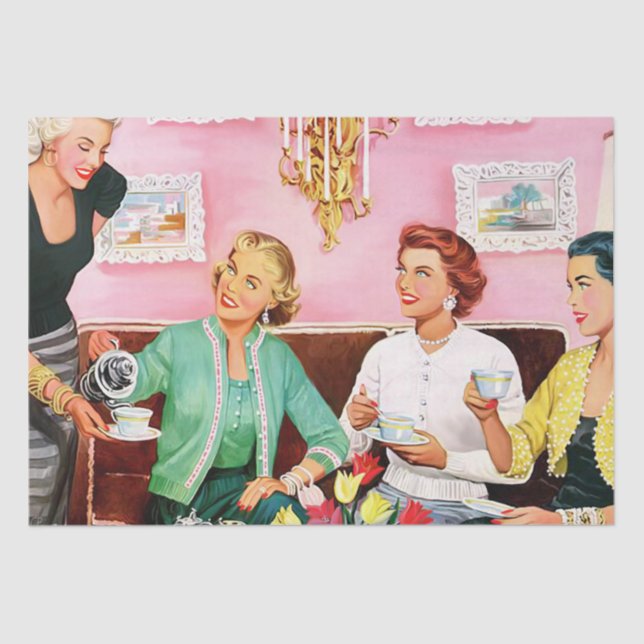 NACHMITTAGESTEIN DER 1950ER SEIDENPAPIER (Vorderseite)