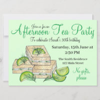 Nachmittags Tea Party Dusche Gurken Sandwiches