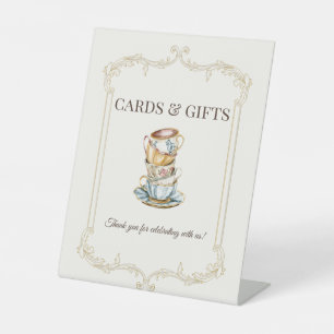 Nachmittags-Tee Braut-Shower-Karten & Geschenke Sc Sockelschild