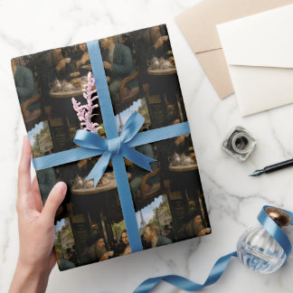 Nachmittags-Tee mit Freunden in Paris Geschenkpapier