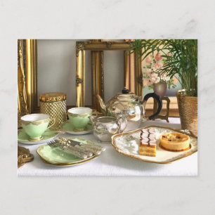Nachmittags-Tee-Postkarte Postkarte