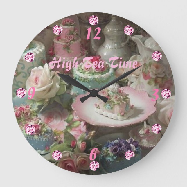 Nachmittags Uhr Uhr "High Tee Time Wall" (Vorderseite)