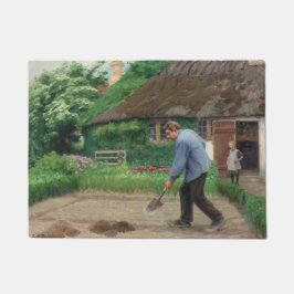 Nachmittagsarbeit im Garten (von H.A. Brendekilde) Fußmatte