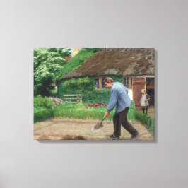 Nachmittagsarbeit im Garten (von H.A. Brendekilde) Leinwanddruck