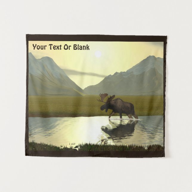 Nachmittagsmoose Wandteppich (Vorderseite (Horizontal))