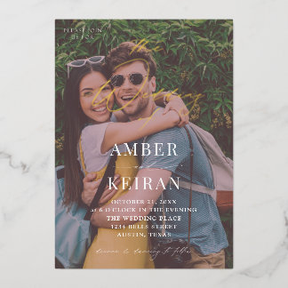 Nachmittagssades - Foto Hochzeit Folieneinladung