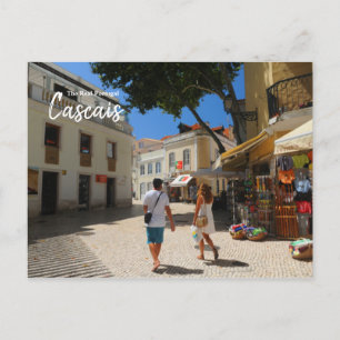 Nachmittagsspaziergang in Cascais, Portugal Postkarte