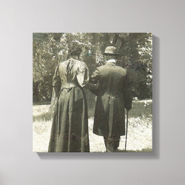 Nachmittagsspaziergang Wrapped Canvas Leinwanddruck (Vorderseite)