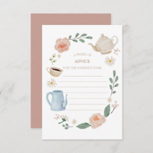 Nachmittagstee Babyduschberatungskarte Dankeskarte