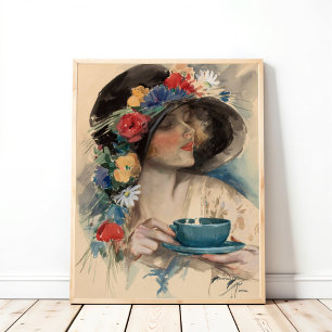 Nachmittagstee, Harrison Fisher Poster