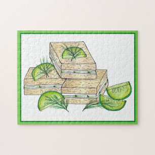 Nachmittagstee Party Cucumber Dill Finger Sandwich Puzzle