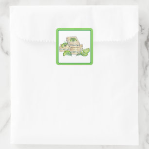 Nachmittagstee Party Cucumber Dill Finger Sandwich Quadratischer Aufkleber