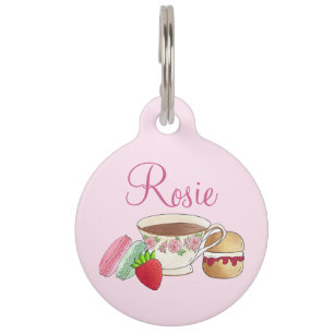 Nachmittagstee Party Macarons Teakup Creme Scone Haustiermarke