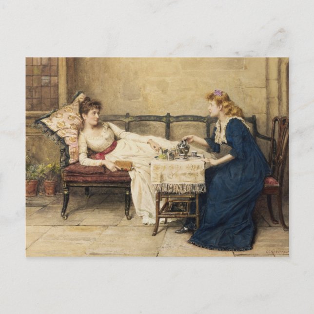 Nachmittagstee Postkarte (Vorderseite)