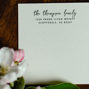 Nachname Benutzerdefinierte Rücksendeadresse-Brief Permastempel