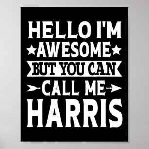 Nachname Call Me Harris Team Familie Nachname Harr Poster