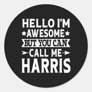 Nachname Call Me Harris Team Familie Nachname Harr Runder Aufkleber