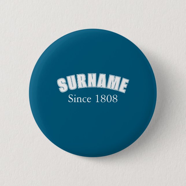 Nachname Collegiate Design Button (Vorderseite)