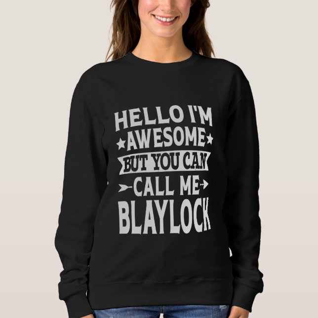 Nachname der Blaylock-Schaltfläche Sweatshirt (Vorderseite)