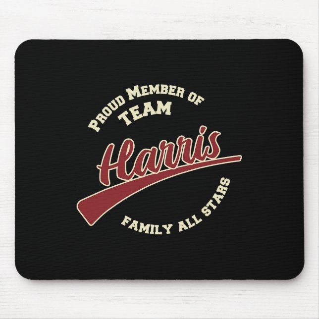 Nachname der Harris-Familie Mousepad (Vorne)