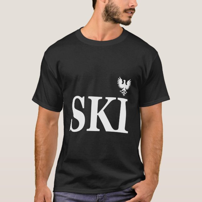 Nachname des polnischen Kulturerbes Ski T-Shirt (Vorderseite)