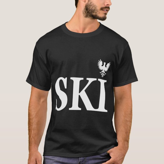Nachname des polnischen Kulturerbes Ski T-Shirt (Vorderseite)