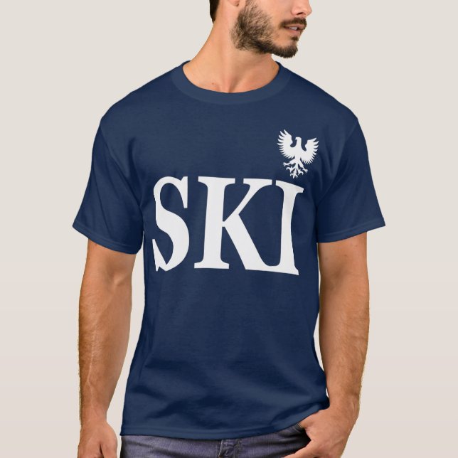 Nachname des polnischen Kulturerbes Ski T-Shirt (Vorderseite)