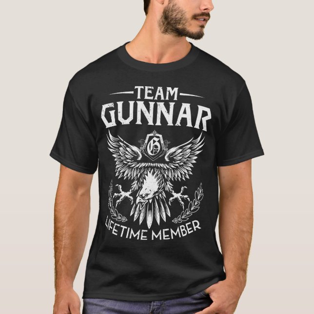 Nachname des Team GUNNAR.png des Lebenszeit-Mitgli T-Shirt (Vorderseite)