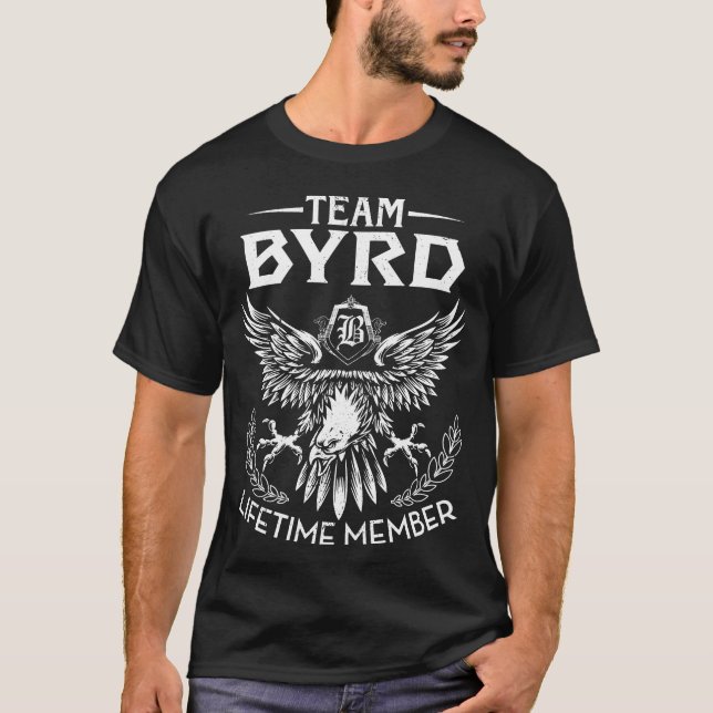 Nachname des Teams BYRD Lifetime T-Shirt (Vorderseite)