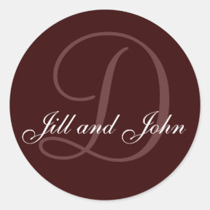 Nachname Erstname + Erstname Schokolade Runder Aufkleber