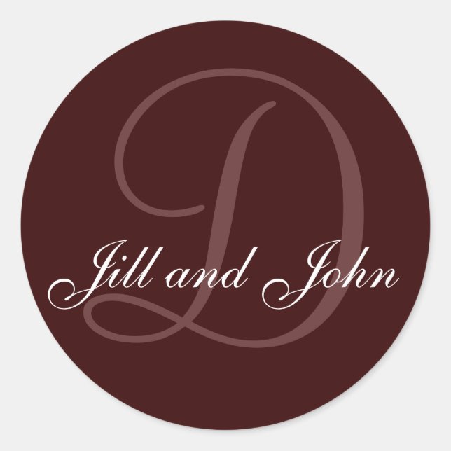 Nachname Erstname + Erstname Schokolade Runder Aufkleber (Vorderseite)