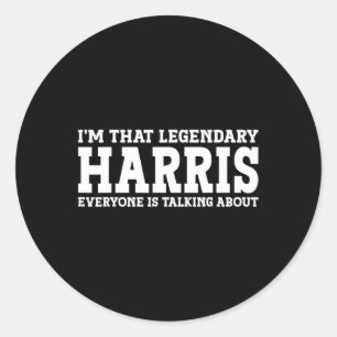 Nachname Funny Team Familie Nachname Harris Runder Aufkleber