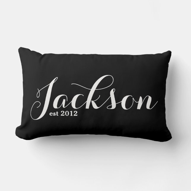 Nachname Lumbar Pillow Lendenkissen (Vorderseite)