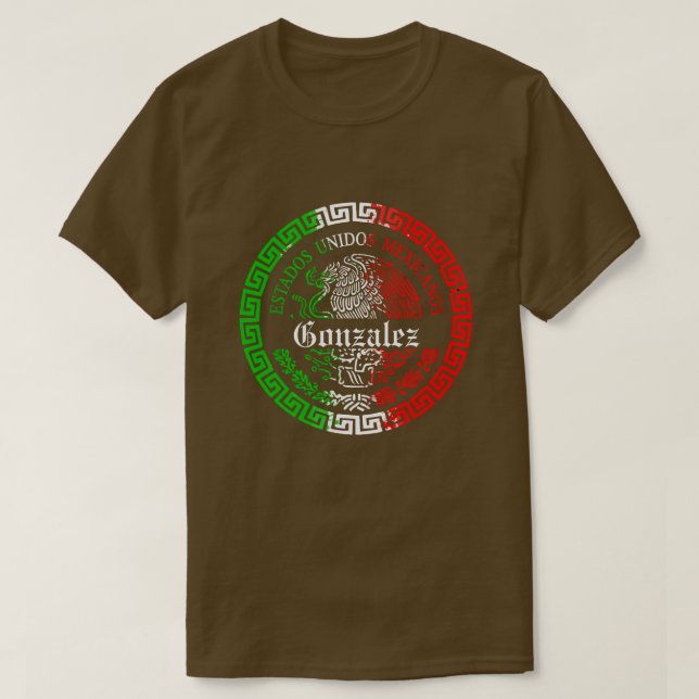 Nachname personalisierte mexico-Shirts mit Namen T-Shirt (Design vorne)