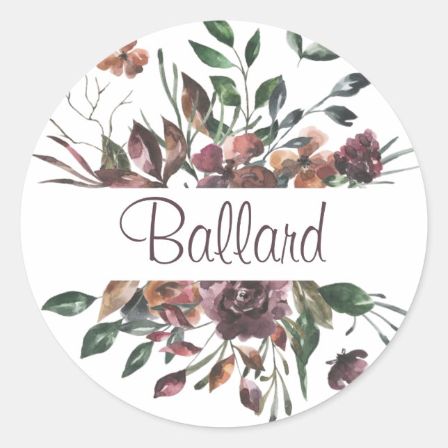 Nachname Umschlag Aufkleber (Vorderseite)