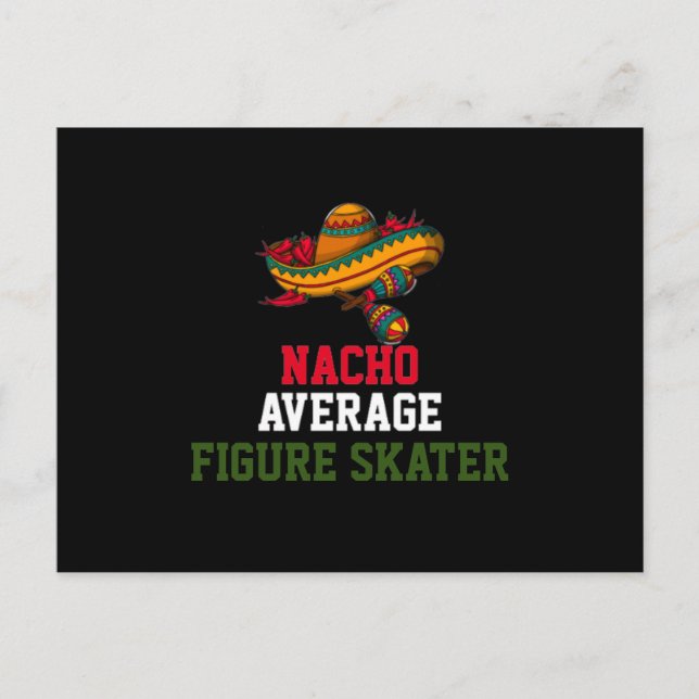 Nacho Average Abbildung Skater Postkarte (Vorderseite)