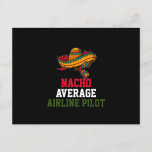 Nacho Average Airline Pilot Postkarte