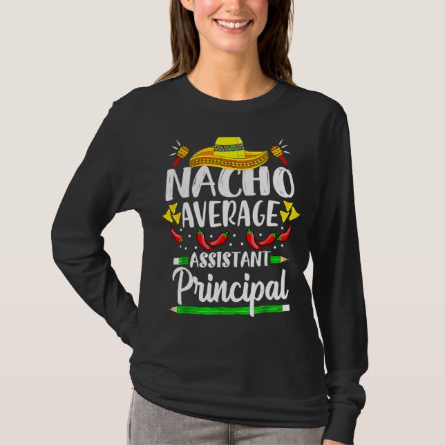 Nacho Average Assistentin Cinco De Mayo Te T-Shirt (Vorderseite)