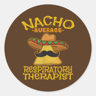 Nacho Average Atemtherapeut RT Asthma Runder Aufkleber