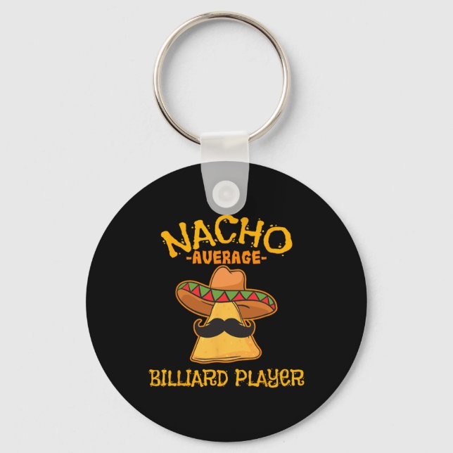 Nacho Average Billiard Player Cinco De Mayo Mexica Schlüsselanhänger (Vorderseite)
