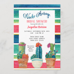 Nacho Average Brautparty Floral Desert Cactus Einladung
